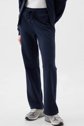 Drawstring Pants with Pockets Dark Navy OutfitFlow