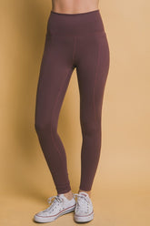 Love Tree High Waist Leggings with Side Pockets MULBERRY OutfitFlow