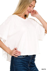 Zenana Cotton Round Neck Short Sleeve T-Shirt WHITE OutfitFlow
