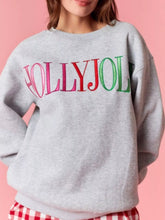 Holly Jolly Crew Neck Christmas Sweatshirt Gray Trendsi