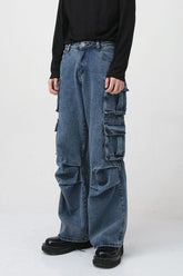 Jeans with Cargo Pockets Medium OutfitFlow