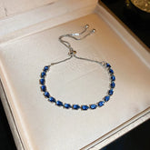 Alloy Zircon Bracelet Royal Blue One Size OutfitFlow