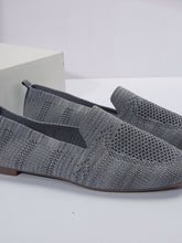 Square Toe Flat Slip-Ons Gray OutfitFlow