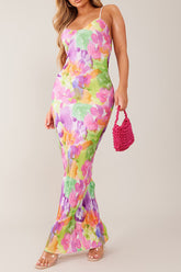 Backless Printed Maxi Cami Dress Blush Pink OutfitFlow