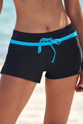 Full Size Drawstring Swim Shorts Black OutfitFlow