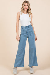 Mittoshop High Waist Wide Leg Jeans Denim OutfitFlow