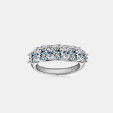 3.6 Carat Moissanite 925 Sterling Silver Ring Silver OutfitFlow