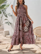 Butterfly Leopard Grecian Neck Maxi Dress Leopard OutfitFlow