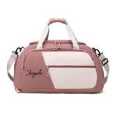 Contrast Nylon Travel Bag Dusty Pink One Size OutfitFlow