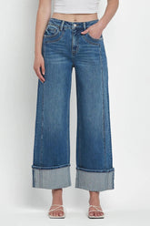 Straight Leg Jeans with Pockets Medium OutfitFlow