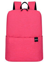 Solid Color Nylon Backpack Bag Hot Pink One Size OutfitFlow