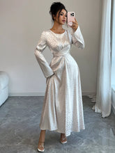 Leopard Long Sleeve Tie Back Maxi Dress Apricot OutfitFlow