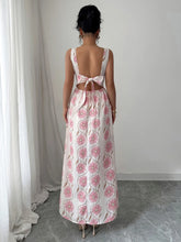 Floral Print Sleeveless Maxi Dress Flesh Pink OutfitFlow