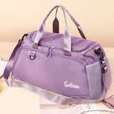 Multi Pockets Nylon Travel Bag Mauve One Size OutfitFlow