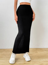 Slit Maxi Wrap Skirt Black OutfitFlow