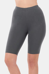 Zenana High Waist Bermuda Shorts Ash Grey OutfitFlow