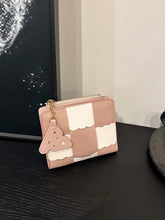 PU Leather Color Block Wallet Pale Blush One Size OutfitFlow