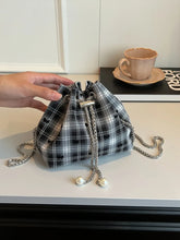 Chain Drawstring Bucket Bag Style A One Size OutfitFlow