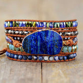 Lapis Lazuli Layered Bracelet Royal Blue One Size OutfitFlow