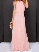 Pleated Sleeveless Maxi Cami Dress Blush Pink OutfitFlow