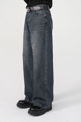 Wide Leg Jeans with Pockets Dark OutfitFlow