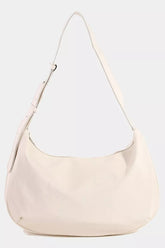 Fame Faux Leather Hobo Crescent Shoulder Bag IV One Size OutfitFlow