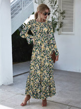 Floral Flounce Sleeve Maxi Dress Floral OutfitFlow