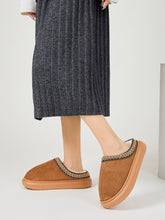 Faux Fur Suede Platform Slippers Caramel OutfitFlow