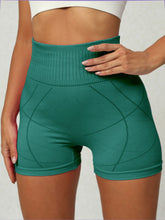 High Waist Active Shorts Teal OutfitFlow