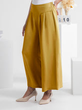FAM-FAM Wide Leg Elastic Waist Pants Chartreuse OutfitFlow