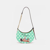 Nicole Lee USA Vegan Leather Polka Dot Shoulder Bag Cupcake Dog One Size OutfitFlow