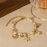 18K Gold-Plated Shell Charm Bracelet Gold onesize OutfitFlow