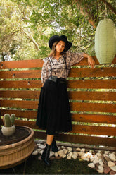 Umgee Ruffled Tie Neck Puff Sleeve Babydoll Blouse Taupe OutfitFlow