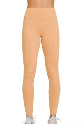 Zenana Microfiber Waistband Leggings DK BRUSH OutfitFlow