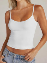 Scoop Neck Cami White OutfitFlow