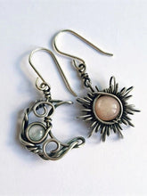 Alloy Moon & Sun Dangle Earrings Silver One Size OutfitFlow