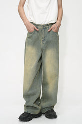 Straight-Leg Jeans with Pockets Moss OutfitFlow