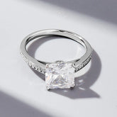 925 Sterling Silver Zircon Ring Silver OutfitFlow