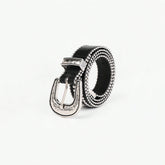 Studded Rhinestone PU Leather Belt Style A OutfitFlow