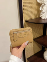 PU Leather Solid Color Card Case Tan One Size OutfitFlow