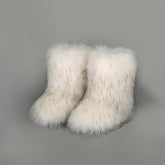 Thermal Fuzzy Platform Boots White OutfitFlow