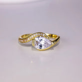 1.5 Carat Moissanite 925 Sterling Silver Ring Gold OutfitFlow