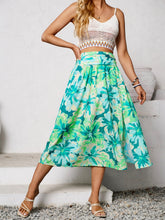 Slit Printed Midi Skirt Multicolor OutfitFlow