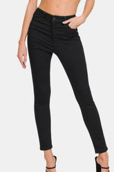 Zenana High Rise Skinny Jeans with Pockets Black OutfitFlow