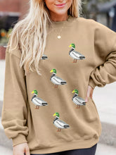 Sequin Duck Long Sleeve Top Khaki OutfitFlow