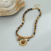 Leopard 18K Gold-Plated Necklace Style A One Size OutfitFlow