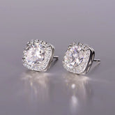 2.4 Carat Moissanite Stud Earrings Silver One Size OutfitFlow