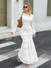Lace Mermaid Maxi Dress Ivory OutfitFlow