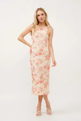 And The Why Floral Fishnet Bodycon Midi Dress Multi OutfitFlow