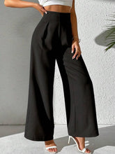 Wide Leg High Waist Pants Black OutfitFlow